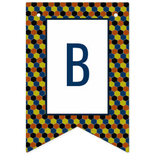 Bright Geometric Mönster, modern Födelsedagsfest Vimplar