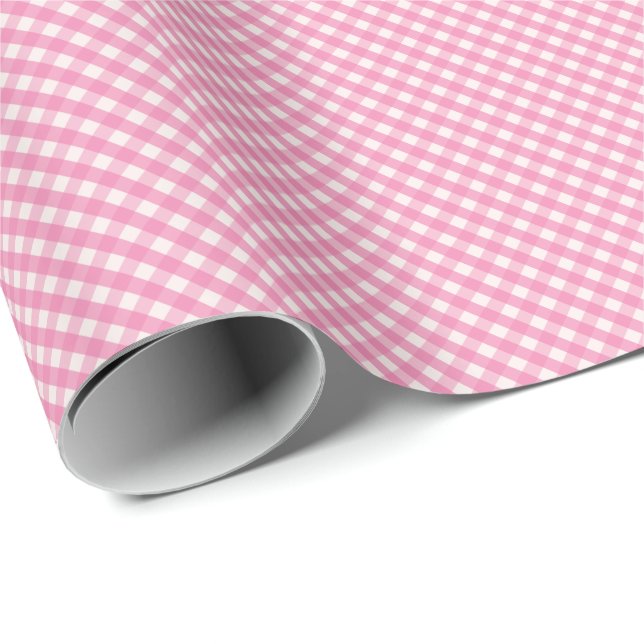 Bright Gingham Presentpapper (Rullad Hörn)