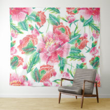 Bright Girly Rosa Flowers Mönster