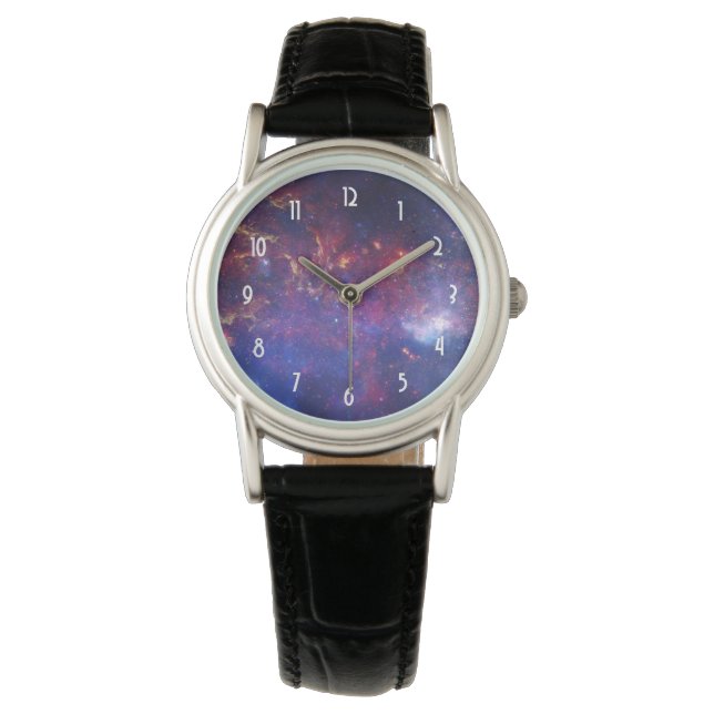 Bright Glowing Galaxy i Rymden Armbandsur (Framsida)