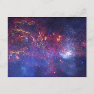 Bright Glowing Galaxy i Rymden Vykort