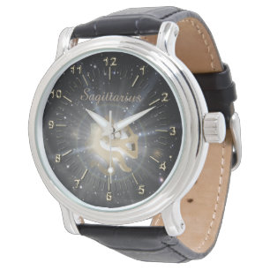 Bright golden Sagittarius Armbandsur