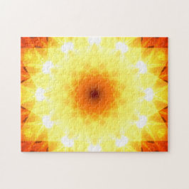 Bright Golden Sunsets Mandala Pussel