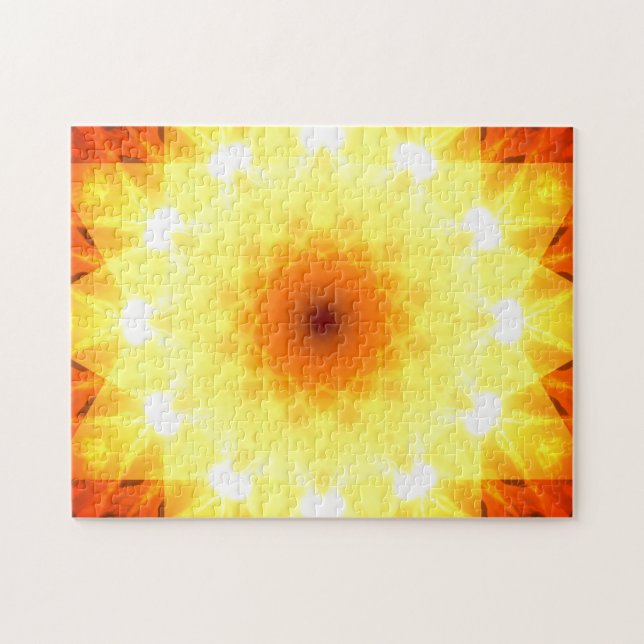 Bright Golden Sunsets Mandala Pussel (Horisontell)