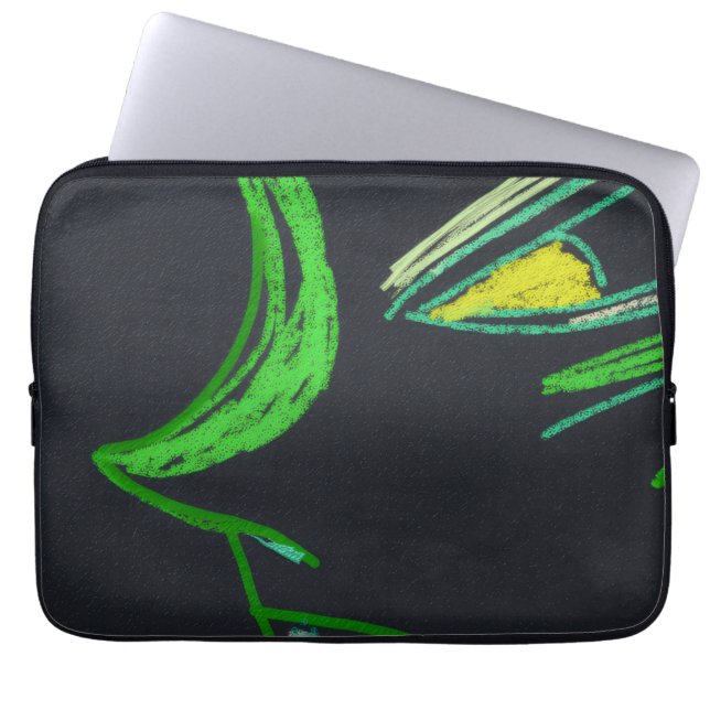 Bright Green Character Electronics Bag Laptop Fodral (Framsidan)