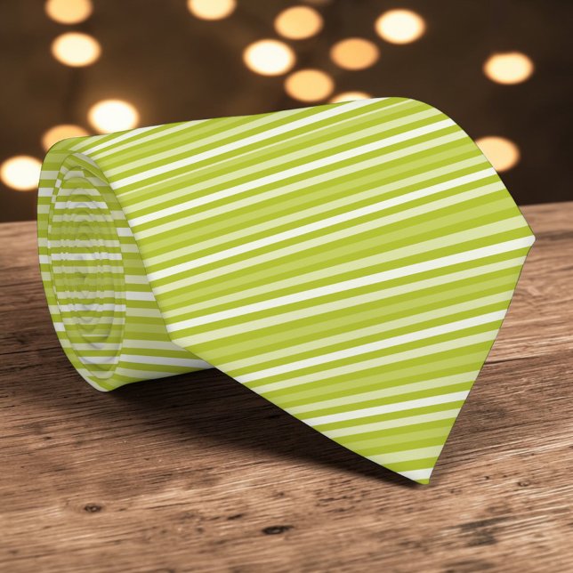 Bright Green Color Stripes Necktie Slips (Skapare uppladdad)