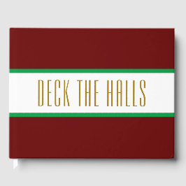 Bright Grönt Burgundy White Rand DEKK HALLERNA Gästböcker