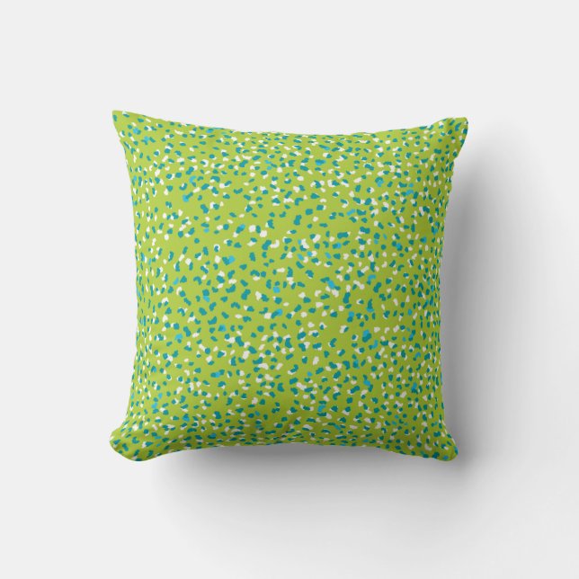 Bright Grönt Ditsy Leopard Pillow Kudde (Framsida)