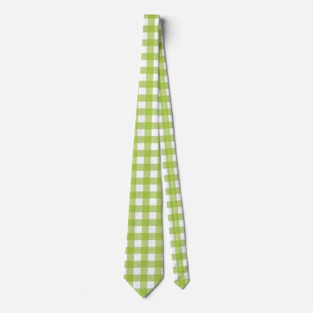 Bright Grönt Gingham in White Vichy Check Design Slips (Framsida)