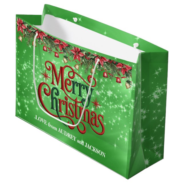 Bright Grönt God jul (Framsidan Vinklad)