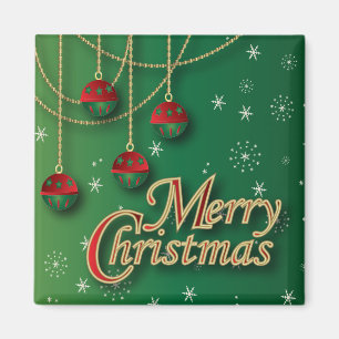 Bright Grönt God jul Magnet