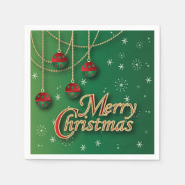 Bright Grönt God jul Pappersservett