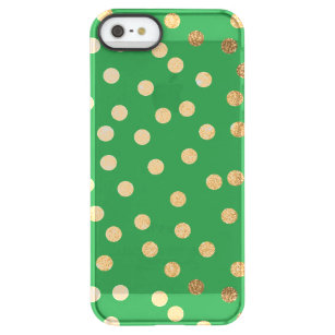Bright Grönt Guld Glitter har en klar telefonväska Permafrost iPhone SE/5/5s Skal