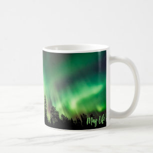 Bright Grönt Northern Ljus Photo Mugg