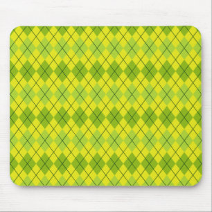 Bright grönt Scottish Tartan-Mönster Musmatta