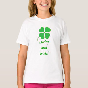 Bright Grönt Shamrock Guld Dots Lucky Irish Tees T Shirt