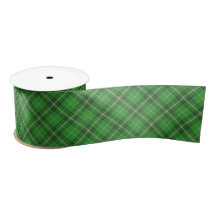 Bright Grönt Tartan Play Ribbon