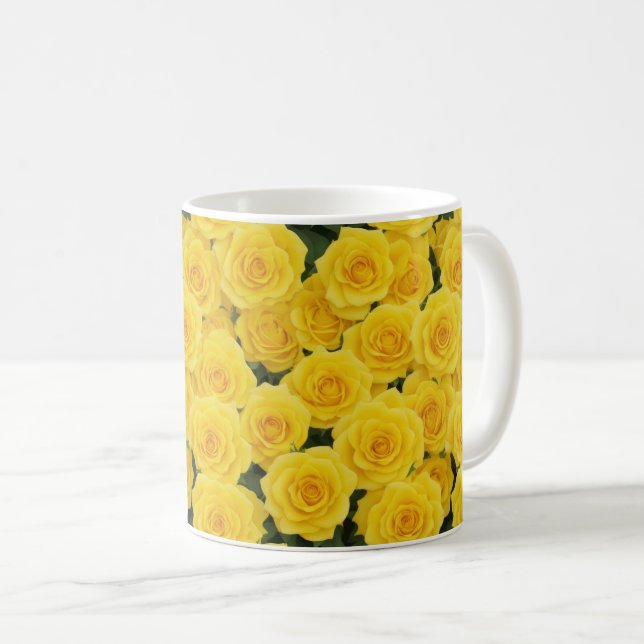 Bright Gul ros Kaffemugg (Framsida höger)