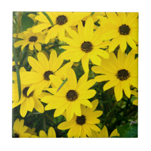 Bright Gula blommor Kakelplatta