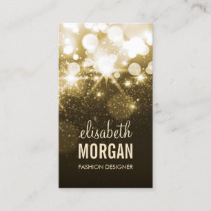 Bright Guld Glitter Gnistra Bokeh Visitkort