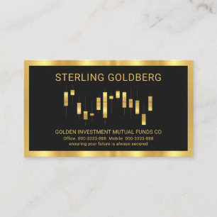 Bright Guld Lagrar Graph Ram Visitkort