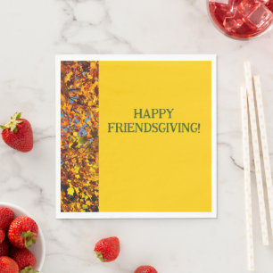 Bright Guld Löv Thanksgiving Friendsgiving Pappersservett