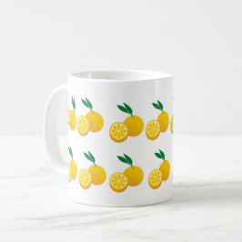 Bright Gult Citrus Art Kaffemugg