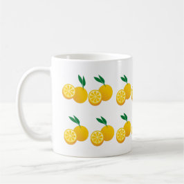 Bright Gult Citrus Art Kaffemugg