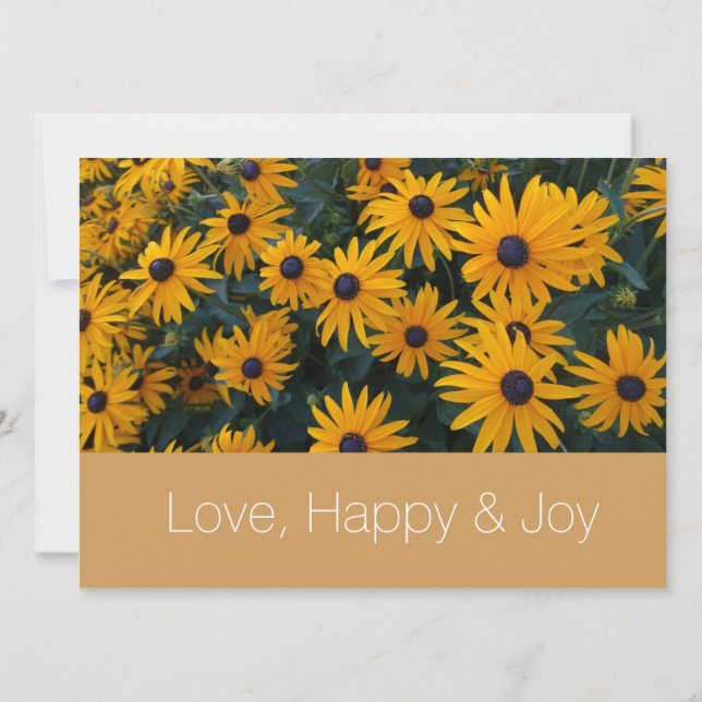 Bright gult daisy blommor Christian bröllop Inbjudningar (Baksida)