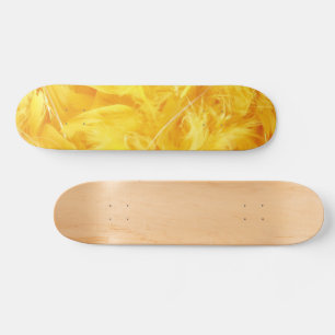 Bright Gult Feathers Mini Skateboard Bräda 18,5 Cm