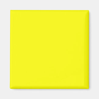 Bright Gult FFFF00 Färg - lägg till ditt namnalter Magnet