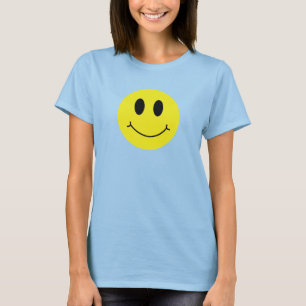 Bright Gult Grinning Ansikte Classic T-Shirt