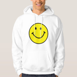 Bright Gult Lycklig Smilande Ansikte Hoodie