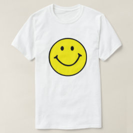 Bright Gult Lycklig Smilande Ansikte T Shirt