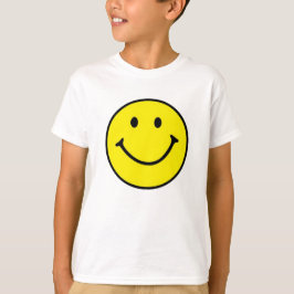 Bright Gult Lycklig Smilande Ansikte T Shirt