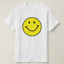 Bright Gult Lycklig Smilande Ansikte T Shirt