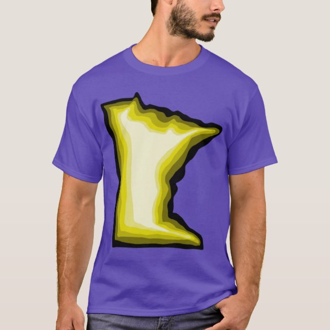 Bright Gult Minnesota Oversized T Shirt (Framsida)