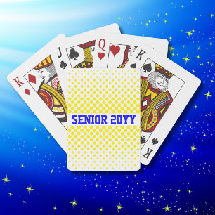 Bright Gult och White 2024 High School Senior Casinokort