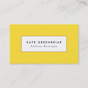 Bright Gult Snyggt Modern Beauty och Mode Visitkort