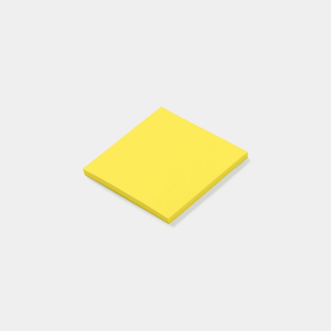 Bright Gult Solid Färg Post-it Block (Vinklad)