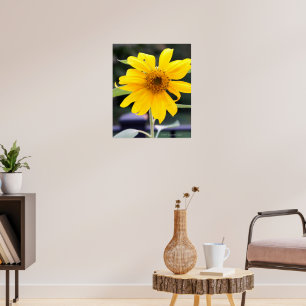 Bright Gult Solros Poster