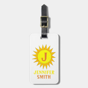 Bright Gult Sunny Summer Sol Sunshine Rays Bagagebricka