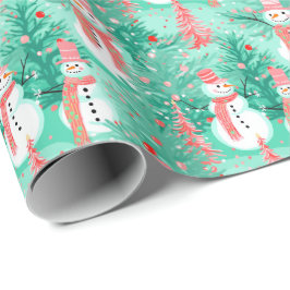 Bright Handflatan Beach jul Snögubbe Presentpapper