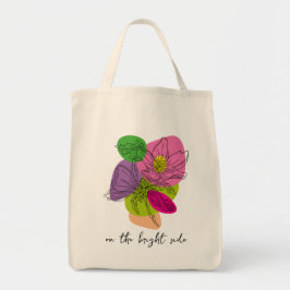 Bright Hibiscus Flower Line Art Tygkasse