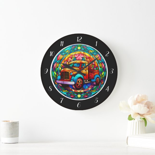 Bright Holiday Truck Wall Clock Stor Klocka (Hem)