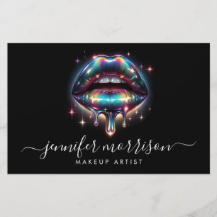 Bright HoloGraph Läppar Makeup Artist, Beauty Flygblad