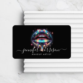 Bright HoloGraph Läppar Makeup Artist, Beauty Visitkort