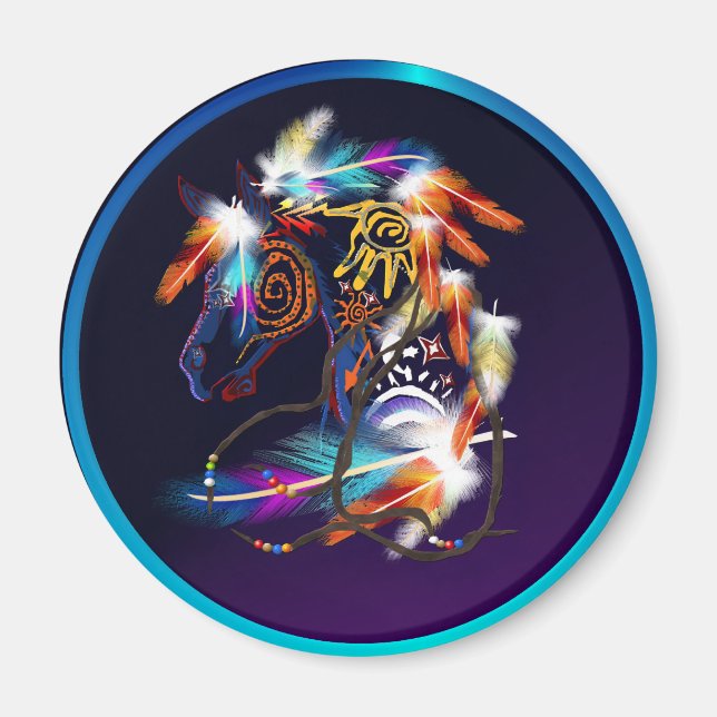 Bright Horse Magnets Magnet (Framsidan)