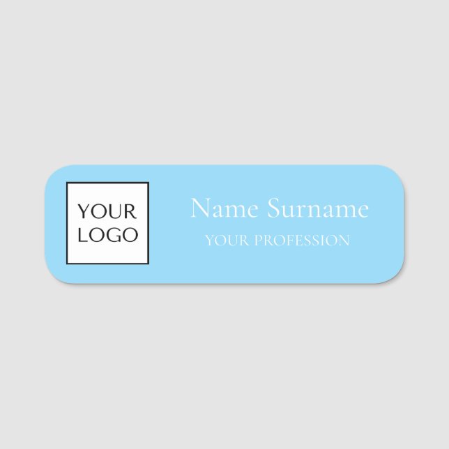 Bright Hot Pink Logo Promotional  Namnbricka (Framsida)