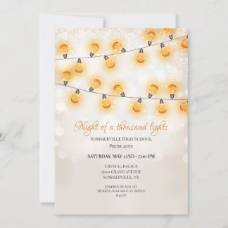 Bright Hung Ljus Prom Inbjudningar
